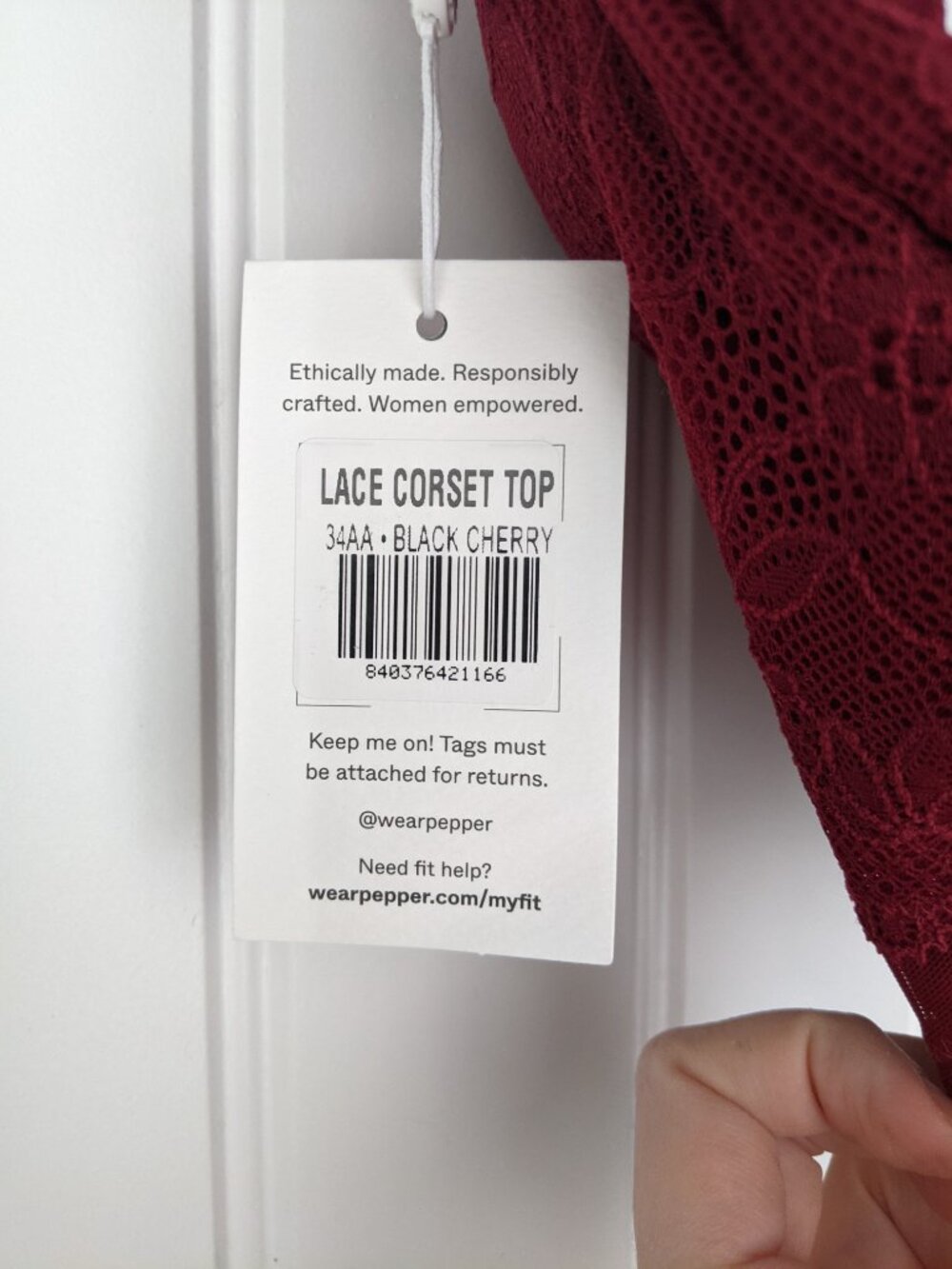 Two Pepper Lace Corset Tops NWT - Picture 6 of 8